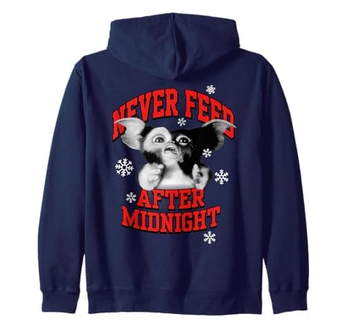 Image of Gremlins Gizmo Never Feed After Midnight Zip Hoodie