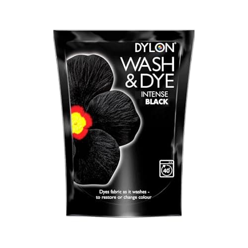 Image of Dylon Wash & Dye Fabric Dye for Clothes & Soft Furnishings - Intense Black / Velvet Black