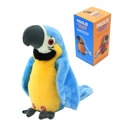 Image of Surplex Sound Repeating Parrot Plush Plush Interactive Toy, Waving Wings Electronic Record Bird Stuffed Animal Sensory Educational Toy Cute talking parrot toy Birthday Xmas Gift for Kids& Baby