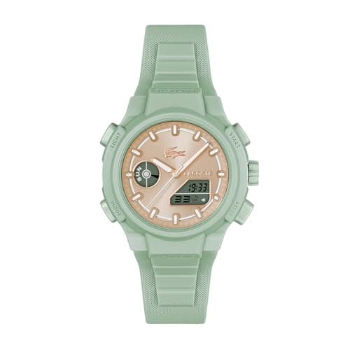 Image of Lacoste Analog-Digital Multifunction Quartz Watch for Women LC33 Collection with Green Silicone Bracelet - 2001433