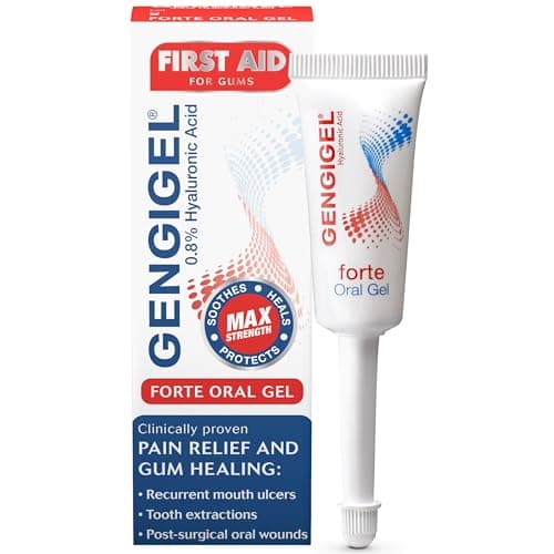 Image of Gengigel Forte First Aid Oral Gel 8ml – Mouth Ulcer Treatment for Adults with Hyaluronic Acid, Intensive Gum Repair & Gum Disease Support, Targeted Care for Mouth Ulcers & Gum Irritation