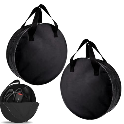 Image of Nocecfi EV Cable Bag - 2pcs Waterproof Heavy Duty Portable Caravan Cable Bag, for All Kinds of Cables & Car Accessories, Ideal for Motorhomes/Campervans/Home Storage (Black)
