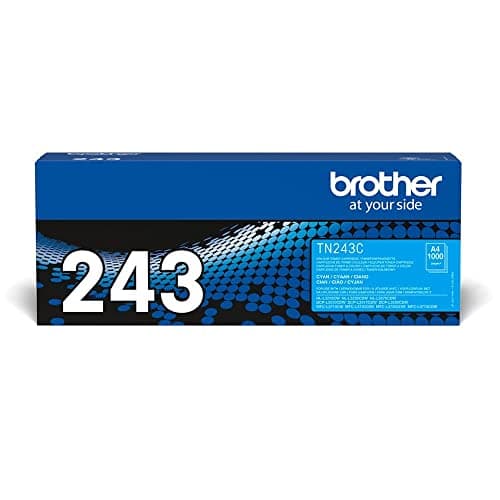 Image of Brother TN-243C Toner Cartridge, Cyan, Single Pack, Standard Yield, Includes 1 x Toner Cartridge, Brother Genuine Supplies
