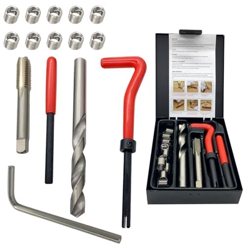 Image of ANPTGHT M10x1.0 Thread Repair Kit, Helicoil Thread Inserts Taps Kit with HSS Drill Bits Compatible Hand Tool Set for Damaged Thread & Auto Repairing(Metric)
