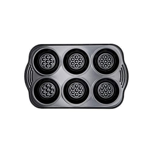 Image of Prestige Aerolift 6 Cup Muffin Trays Non Stick – Cushion Base Easy Release Muffin Tin, Fridge/Freezer/Dishwasher Safe, Durable Carbon Steel, Perfect for Cakes & Bakes – 28cm x 18cm x 13cm