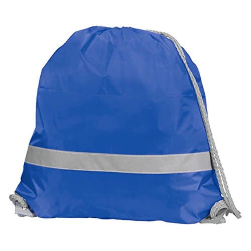Image of eBuyGB Pack of 5 High Visibility Reflective Drawstring Rucksack Casual Daypack, 2.7 L (Royal Blue)