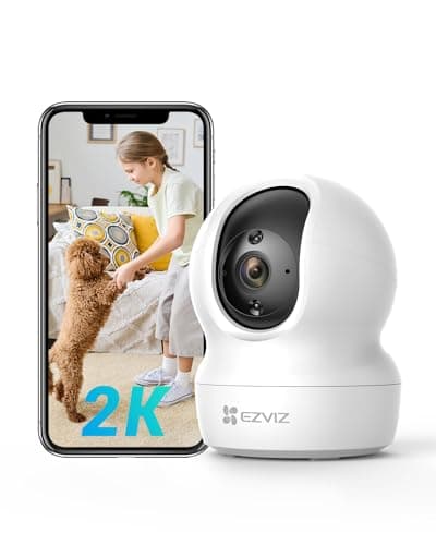Image of EZVIZ CP1 Pro 2K Indoor Security Camera Wifi, 2.4Ghz Baby Monitor Wireless with Call Button, 512GB Supports, 360° Pan Tilt, Smart Colour Night Vision, Auto Tracking, Two-Way Audio, Sleep Mode