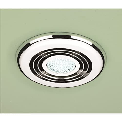 Image of HIB 32700 Cyclone Chrome Showerlight with LED Cool White Lamp & High Power Inline Fan