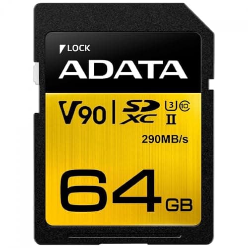 Image of ADATA Premier ONE (64GB) Class 10 UHS-II SDXC Memory Card, black