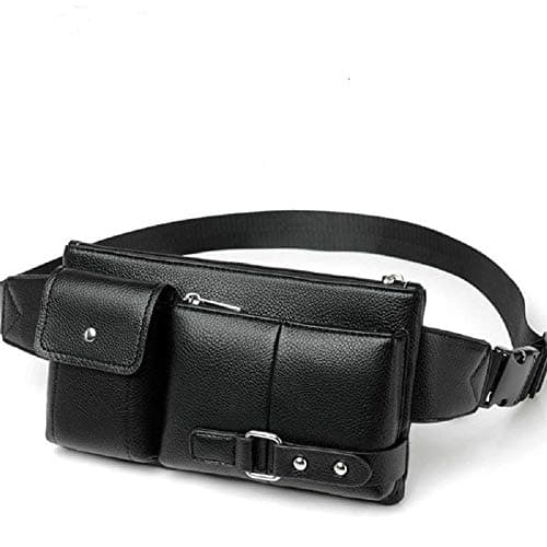 Image of DFV mobile - Bag Fanny Pack Leather Waist Shoulder bag for Ebook, Tablet and for KODAK EKTRA SMARTPHONE (2016) - Black