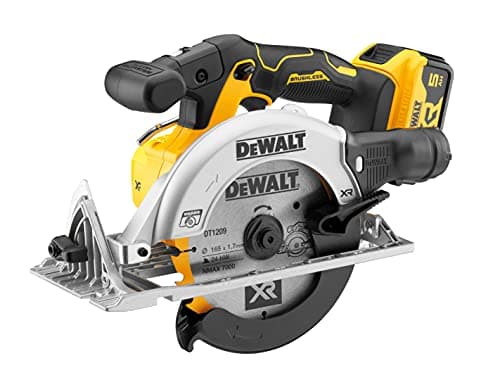 Image of DEWALT DCS565P2 XR Brushless Circular Saw 18V 2 x 5.0Ah Li-ion,Black-Yellow