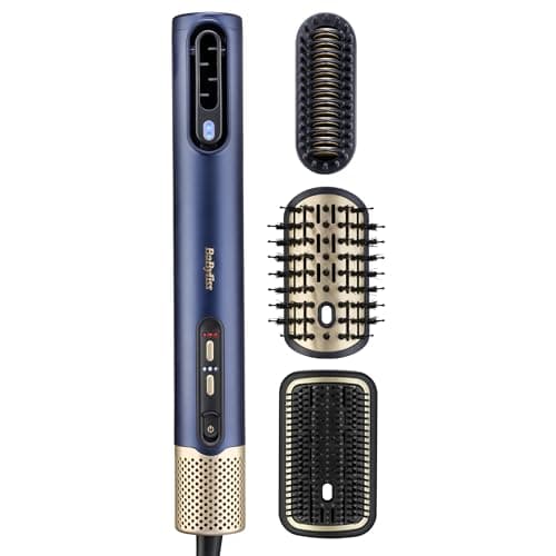 Image of BaByliss Air Wand - Hair Dryer, Straightener and Styler All in One, Wet to Dry, Anti Frizz, No Heat Damage, 3 Attachments, AS6553U - Amazon Exclusive