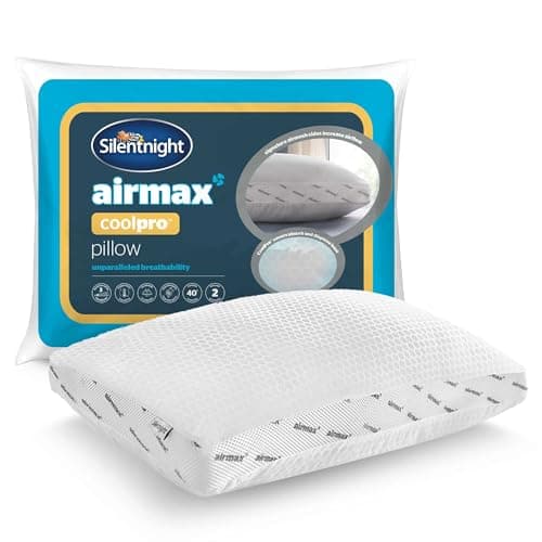 Image of Silentnight Airmax CoolPro™ Pillow - Temperature Regulating Cooling Pillow to Prevent Overheating - Breathable Mesh Sides for Enhanced Airflow - Medium Support - Hypoallergenic & Machine Washable