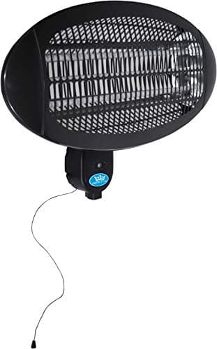 Image of Wall Mounted Electric Patio Heater 2KW Heater Outdoor with Adjustable Height, 3 Power Settings, Tilting up-down Head, Instant Warmth, and Waterproof Design