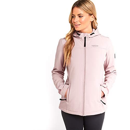 Image of TOG24 Keld Lightweight Womens Softshell Jacket, Windproof, Showerproof Zip Up Outdoor Jacket with Hood