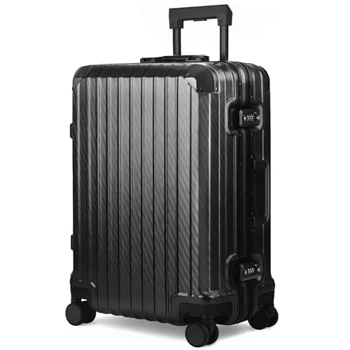 Image of LUGG Solo Explorer 28 Inch Suitcase with Protection Cover - Alluminium Hard Frame Trolley, 106L Lightweight Travel Luggage, 360° Spinner Wheels, TSA Lock, Scratch & Water Resistant (75x52x31cm)