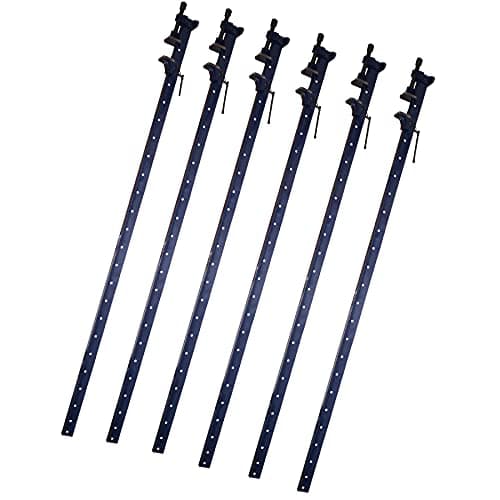 Image of AB Tools 60” (1500mm) Cast Iron T-Bar Sash Clamp Grip Work Holder Vice Slide Cramp 6pc