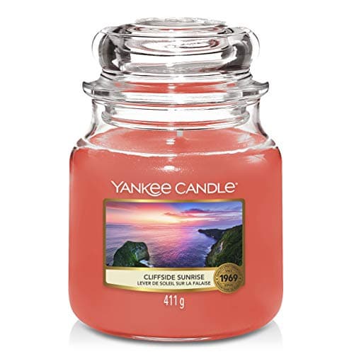 Image of Yankee Candle Scented Candle | Cliffside Sunrise Medium Jar Candle| Burn Time: up to 75 Hours (1630399E)