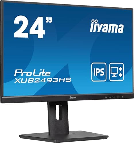 Image of iiyama XUB2493HS-B6 24 inch IPS Slim Bezel, 4ms, Full HD 1920x1080, HDMI/DP, Height Adjustable Stand
