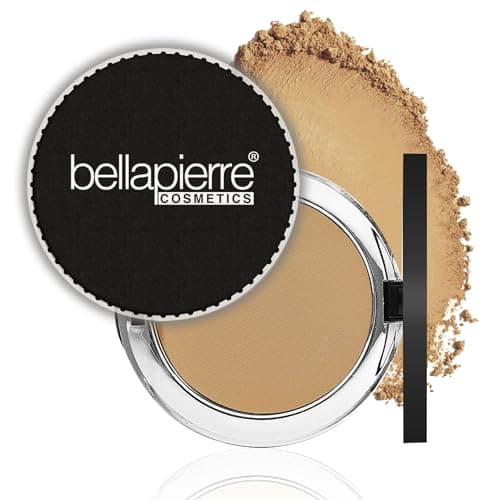 Image of Bellapierre Compact Mineral Foundation SPF 15 – Pressed Powder Makeup Base, Concealer & Setting Powder in One, Lightweight Mineral Formula, Talc-Free, Paraben-Free, Cruelty-Free – 0.35 oz- Maple