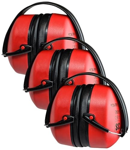 Image of Scan SCAPPEEARCOL Collapsible Ear Defender SNR28 Rated,Red (Pack of 3)