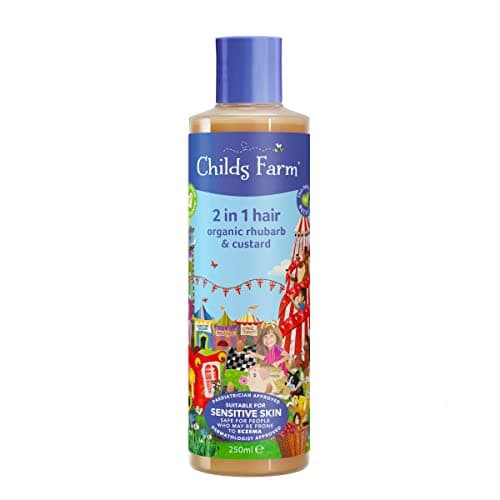 Image of Childs Farm | Kids 2 In 1 Shampoo & Conditioner 250ml | Rhubarb & Custard | Cleans & Conditions | Suitable Suitable Dry, Sensitive & Eczema-prone Skin & Scalp