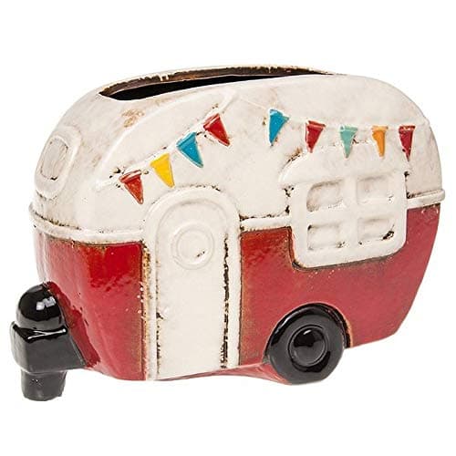 Image of Village Pottery Caravan Planter Plant Pot Flower Pot Red
