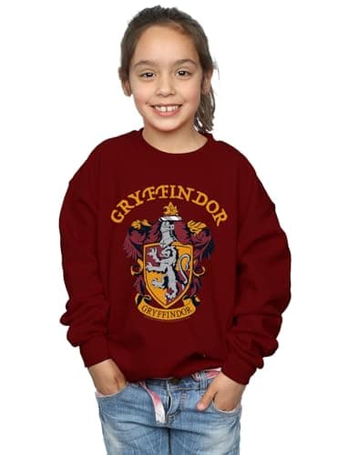 Image of Harry Potter Girls Gryffindor Crest Sweatshirt Burgundy 3-4 Years