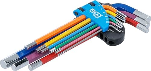Image of BGS 74455 | L-Type Wrench Set | Multicolour | Internal Hexagon 1.5-10 mm | 9 pcs.