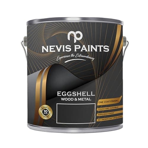 Image of NEVIS PAINTS - Quick Dry Black Eggshell Matt Finish Paint - Perfect For Wood And Metal - 40m2 per liter coverage (2.5 Liters) (WHITE)