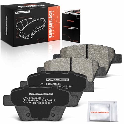 Image of Frankberg Brake Pad Set incl. 4x Pads Rear Compatible with Golf VI 5K1 Golf VI Variant AJ5 Yeti 5L T.o.u.r.a.n 1T3 T.o.u.r.a.n 1T1 1T2 Replace# JZW698451Q