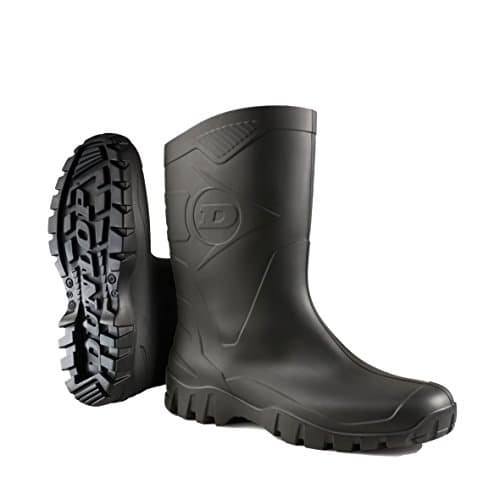 Image of DUNLOP Short Leg Half-Height Wellies Easier On & Off Good For Wider Calf Fitting,Black,8 UK