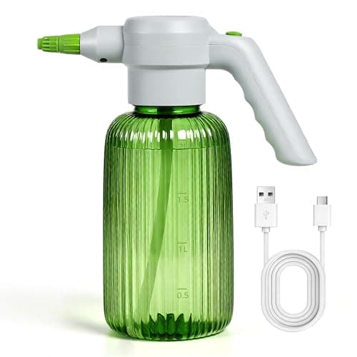 Image of Diivoo 2L Electric Garden Sprayer, 3 Adjustable Speed & 2 Spray Modes (Mist & Jet), Clear Water Tank with Scale, Handheld Rechargeable Pressure Sprayer for Weeding, Plants & Household Cleaning