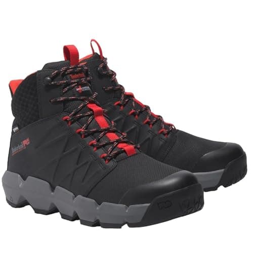 Image of Timberland PRO Morphix 6" Leather Black/Red Safety Boots - UK 10