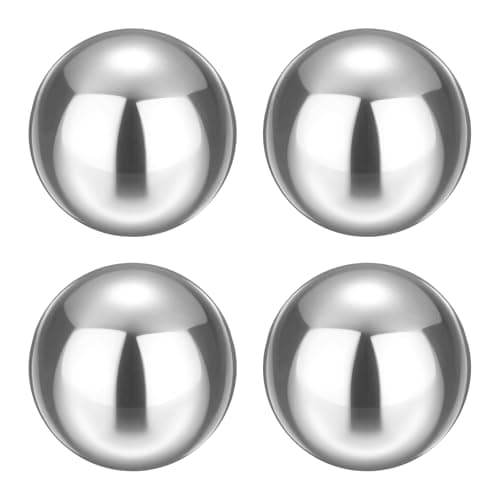 Image of sourcing map 4Pcs 28mm Bearing Balls, Solid Carbon Steel G1000 Precision Balls for Bearings Bicycles Casters Automotive Part and DIY (Mirror Polished)