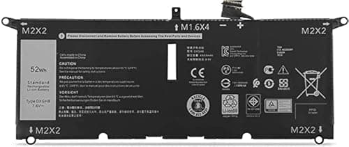 Image of AKKEE DXGH8 Laptop Battery Compatible with Dell XPS 13 9370 9380 Inspiron 13 7390 7391 2-in-1 5390 5391 7490 Series H754V 0H754V G8VCF P82G 7.6V 52Wh 4Cell