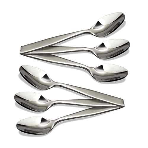Image of CAMRI Teaspoons Set of 6 - Stainless Steel Tea Spoons 6, Tea Spoon for Coffee & Dessert, 5.2 inches, Heavy Duty, Dishwasher Safe, Spoon Set for Home Kitchen & Restaurant (C4 - Pack of 6)