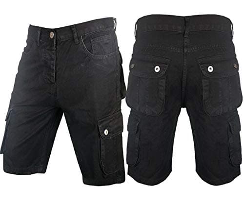 Image of Men`s Cargo Denim Jeans Shorts (Black, 34)