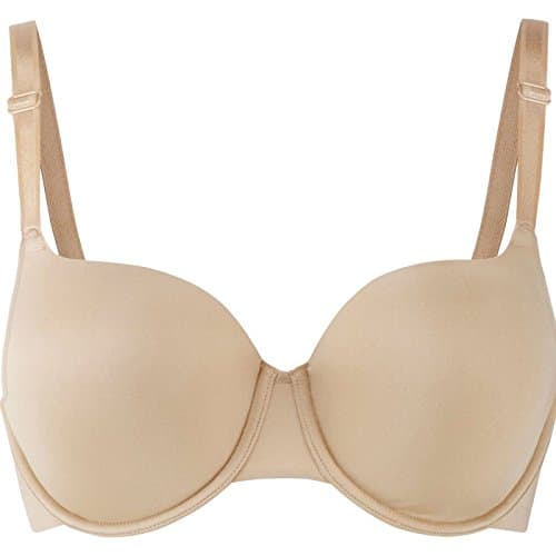 Image of GA COMMUNICATIONS Women’s T-Shirt Bra Underwired Padded Full Cup – Seamless Everyday Comfort Lingerie with Moulded Cups, Adjustable Straps & Full Coverage Support[Nude,34 DD]