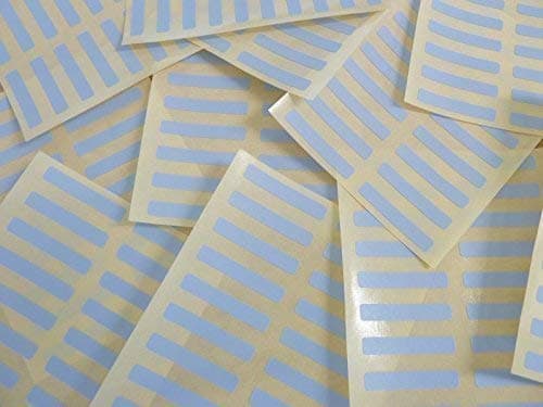 Image of Small 30x5mm Rectangular Colour Code Stickers - Packs of 200 Coloured Rectangle Sticky Labels - 30 Colours Available (Pale Blue)