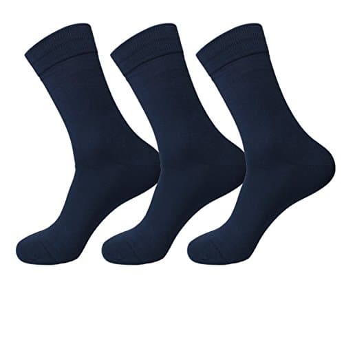 Image of Jasmine Silk 3 Pairs Supersoft Mens Bamboo Socks Thermal Sock 7-11 (Navy)