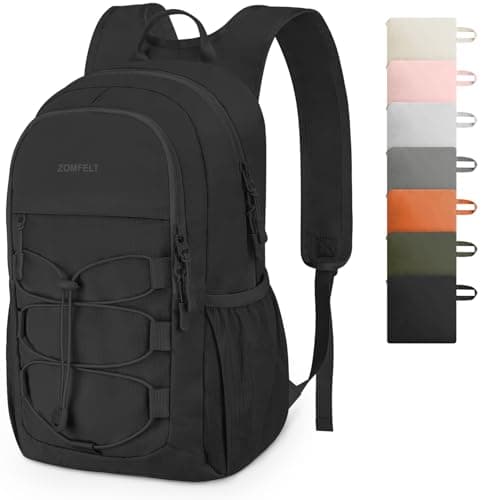 Image of ZOMFELT Small Hiking Backpack, 20L Lightweight Rucksack, Small Backpacks for Women Men, Foldable Waterproof Backpack, Packable Berghaus Backpack for Hiking, Cycling, Walking, Travel, Black