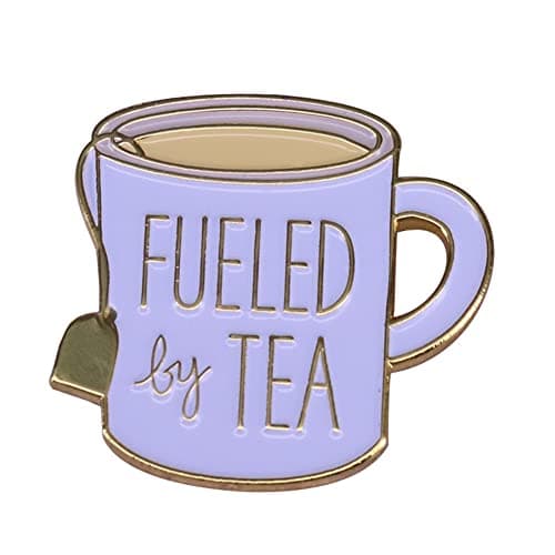 Image of Metal Brooches Fueled By Tea Enamel Lapel Pin Cartoon Coffee Cup Milk Enamel Badge Collar Brooch Pin Clothes Jewelry Decor
