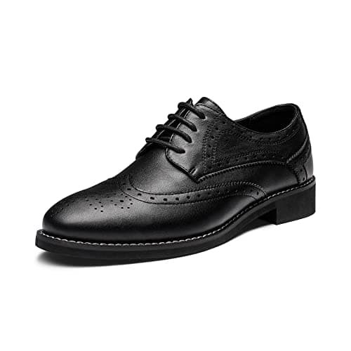 Image of Bruno Marc Women's Classic Oxfords Lace Up Business Formal Wingtip Brogue Dress Shoes,Size 5,Black,SBOX2302W