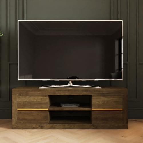 Image of GFW Astley 4 Drawer TV Unit spacious Storage cabinet for Living Bedroom