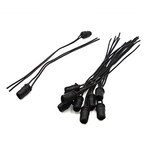 Image of sourcing map 10Pcs Black T10 Light Bulb Socket Holder Pre-Wired Harness Connector