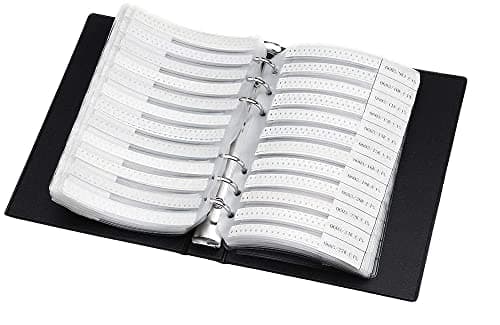Image of Fasizi 1% 0603 SMD Resistor Assorted Folder (0 ohm-10M ohm) 170value x 50pcs = 8500pcs sample book