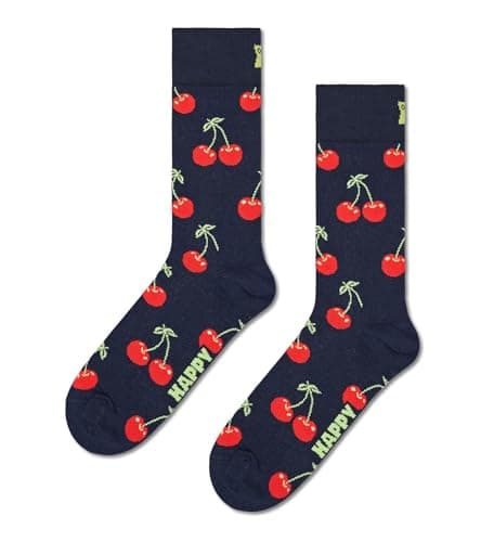 Image of Happy Socks, Crew Socks, Cherry Sock for Men and Women, Size 36-40