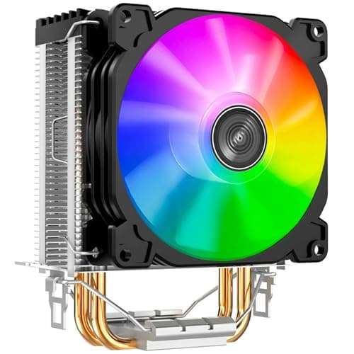 Image of Jonsbo CR-1200 92 mm ARGB CPU Cooler – Black Compact Tower with Dual Heat Pipes, RGB Lighting, Quiet 92 mm Fan, Intel & AMD Socket Support