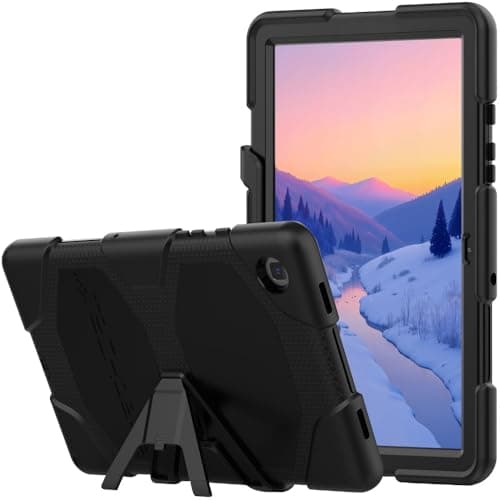 Image of TECHGEAR G-SHOCK Case Fits Samsung Galaxy Tab A7 10.4" 2022/2020 (SM-T500, T503, T505, T509) Tough Rugged HEAVY DUTY Armour Shockproof Impact Survival Stand Case, Kids Schools Workman Case - BLACK